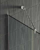 Душевая перегородка Maybahglass MGD-690-5у 89 см, профиль хром матовый, стекло сатин