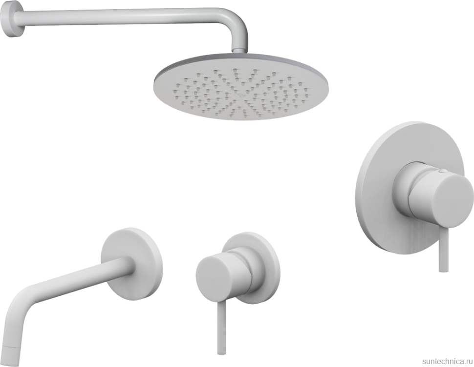 Комплект для ванной Paffoni Light KITLIG011BO006 С ВНУТРЕННЕЙ ЧАСТЬЮ, белый