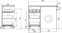 Мебель для ванной комнаты Эстет Dallas Luxe 120 напольная, 3 ящика L
