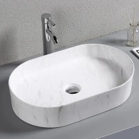 Накладная раковина Ceruttispa CR0055B MMW1 50, мрамор матовый белый