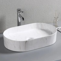 Накладная раковина Ceruttispa CR0055B MMW1 50, мрамор матовый белый
