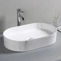 Накладная раковина Ceruttispa CR0055B MMW1 50, мрамор матовый белый Накладная раковина Ceruttispa CR0055B MMW1 50, мрамор матовый белый