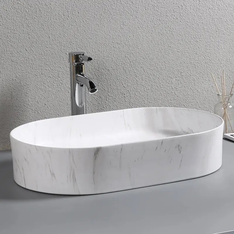 Накладная раковина Ceruttispa CR0055B MMW1 50, мрамор матовый белый