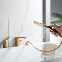 Смеситель на борт ванны Shevanik S9912G золотой сатин