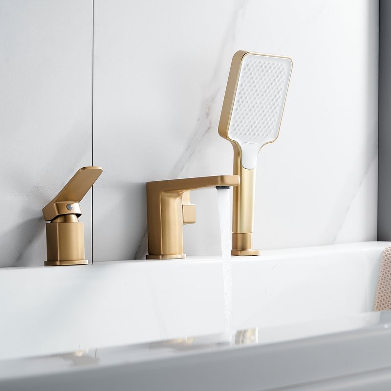 Смеситель на борт ванны Shevanik S9912G золотой сатин