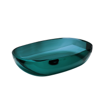 Накладная раковина Abber Kristall AT2805Aquamarin 60 бирюзовая, прямоугольная