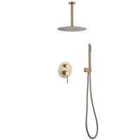 Душевой комплект Abber Emotion AF8821G С ВНУТРЕННЕЙ ЧАСТЬЮ, матовое золото