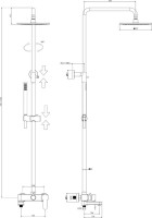 Комплект для ванной Paffoni Light KITCOL632NO006 С ВНУТРЕННЕЙ ЧАСТЬЮ, черный матовый