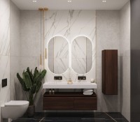 Раковина подвесная Armadi Art Flat 888-140 ST 140 матовая белая, прямоугольная, двойная, искусственный камень