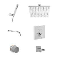 Душевой комплект VitrA Square A49309EXP С ВНУТРЕННЕЙ ЧАСТЬЮ, хром