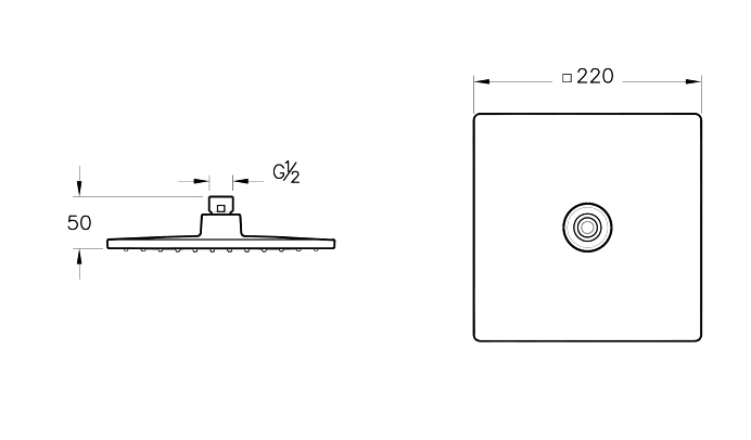 Душевой комплект VitrA Square A49309EXP С ВНУТРЕННЕЙ ЧАСТЬЮ, хром