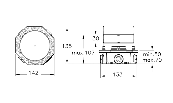Душевой комплект VitrA Square A49309EXP С ВНУТРЕННЕЙ ЧАСТЬЮ, хром