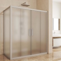Душевой уголок Kubele DE019 R4-MAT-MT 180х80 см, профиль матовый хром