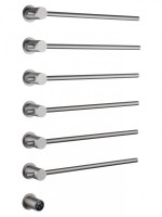 Полотенцесушитель электрический Wonzon & Woghand Baden WW-AL366-BR 80x55 см, скрытое подключение слева, брашированный никель, лесенка