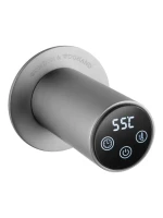 Полотенцесушитель электрический Wonzon & Woghand Baden WW-AL366-BR 80x55 см, скрытое подключение слева, брашированный никель, лесенка