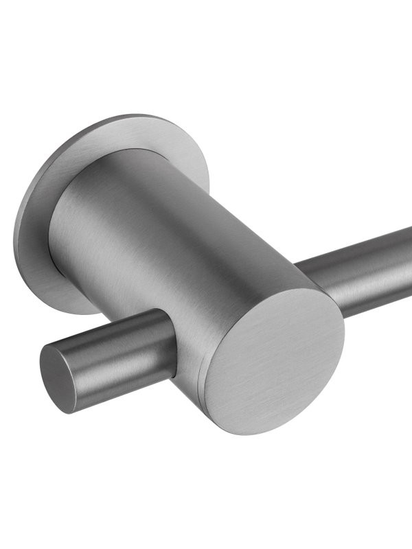 Полотенцесушитель электрический Wonzon & Woghand Baden WW-AL366-BR 80x55 см, скрытое подключение слева, брашированный никель, лесенка