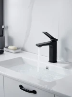 Смеситель для раковины Shevanik S4601H, черный Смеситель для раковины Shevanik S4601H, черный