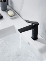 Смеситель для раковины Shevanik S4601H, черный Смеситель для раковины Shevanik S4601H, черный