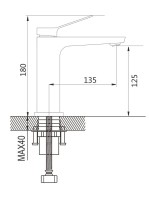 Смеситель для раковины Shevanik S4601H, черный