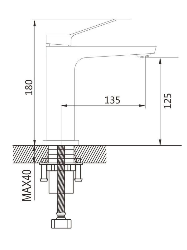 Смеситель для раковины Shevanik S4601H, черный