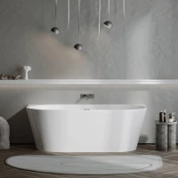 Акриловая ванна Sancos First FB10 170x80 см, пристенная, белая, овальная, с каркасом, со сливом-переливом