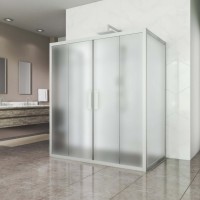 Душевой уголок Kubele DE019 R4U-MAT-MT 140х100 см, профиль матовый хром