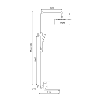 Душевая стойка Frap H806 F24806-6 черная