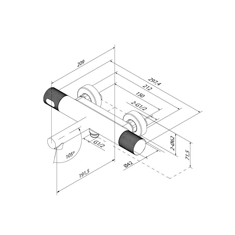 Термостатический смеситель IDDIS Duna DUNSB02i74WA хром глянцевый