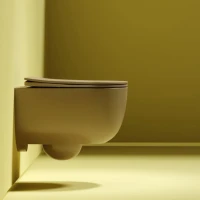 Комплект Унитаз подвесной Ceramicanova Modena Rimless CN6063MC капучино матовый + Инсталляция STWORKI + Кнопка 230823 хром матовый