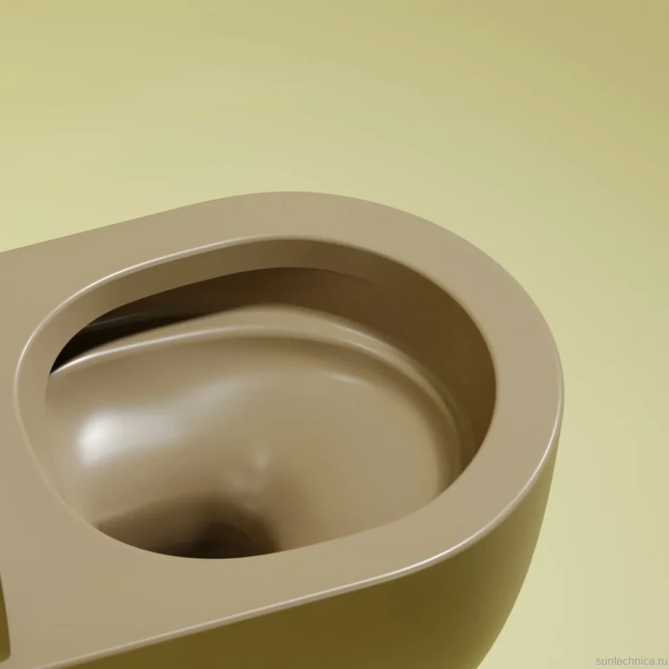 Комплект Унитаз подвесной Ceramicanova Modena Rimless CN6063MC капучино матовый + Инсталляция STWORKI + Кнопка 230823 хром матовый