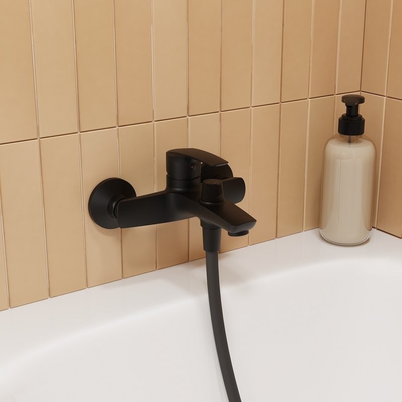 Смеситель для ванны с душем IDDIS Ray RAYBL02i02WA матовый черный