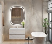 Тумба с раковиной Cezares Molveno 90 legno bianco
