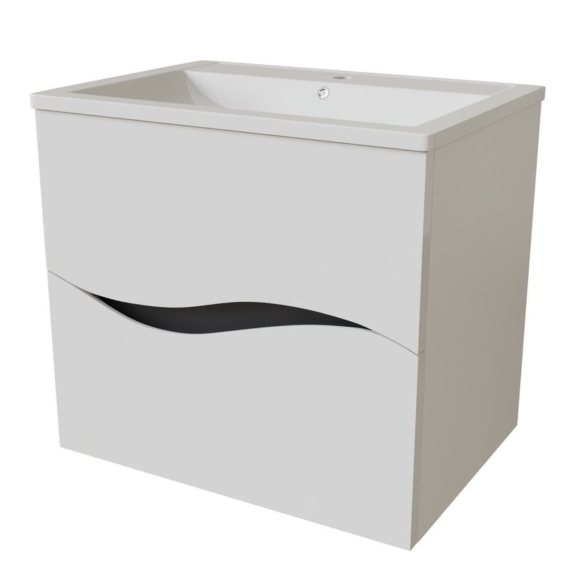 Тумба д/ванной "Лайф-60" подвесная под ум.Марго-60 (Mixline) (ПВХ)