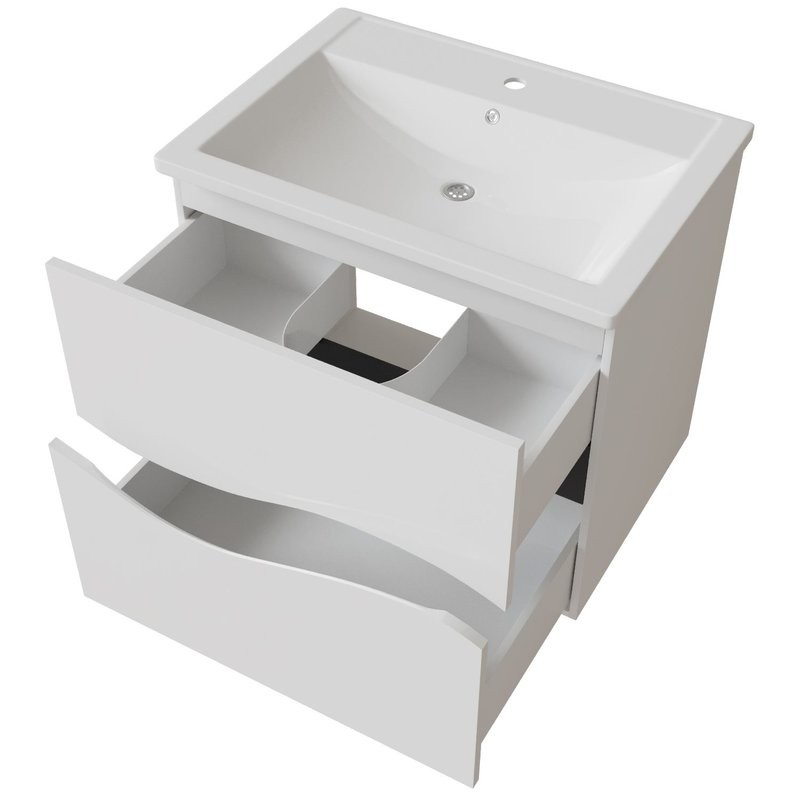 Тумба д/ванной "Лайф-60" подвесная под ум.Марго-60 (Mixline) (ПВХ)