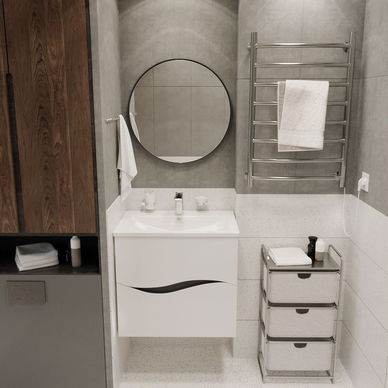 Тумба д/ванной "Лайф-60" подвесная под ум.Марго-60 (Mixline) (ПВХ)