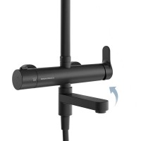 Душевая стойка KERAMA MARAZZI Fonte FO.202.KM.BLK.M матовая черная