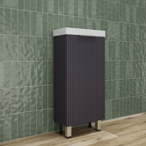 Тумба под раковину без столешницы Style Line Соло 40 графит нубук