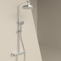 Душевая стойка Sancos Teo SC11002CH с термостатом, хром