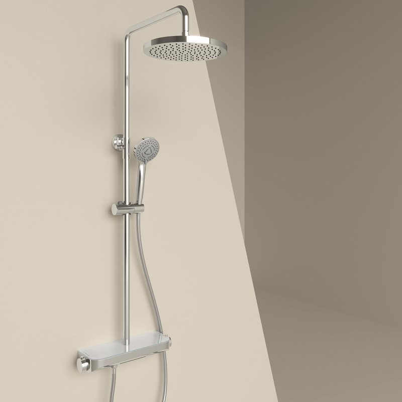 Душевая стойка Sancos Teo SC11002CH с термостатом, хром