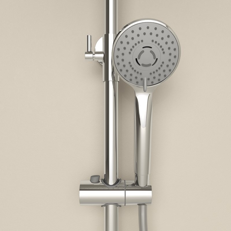 Душевая стойка Sancos Teo SC11002CH с термостатом, хром