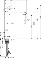 Смеситель для раковины Hansgrohe Metris 31082000