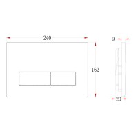 Кнопка смыва для унитаза Veconi Flush V1 пластик, цвет хром глянец