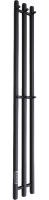 Полотенцесушитель электрический Маргроид Inaro 120х12 L, с крючками, черный матовый