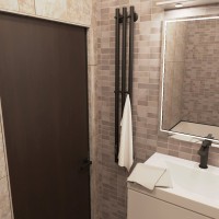Полотенцесушитель электрический Маргроид Inaro 120х12 L, с крючками, черный матовый
