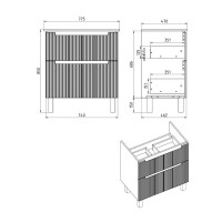Тумба под раковину без столешницы Dreja Euphoria 80 матовый серый базальт Тумба под раковину без столешницы Dreja Euphoria 80 матовый серый базальт