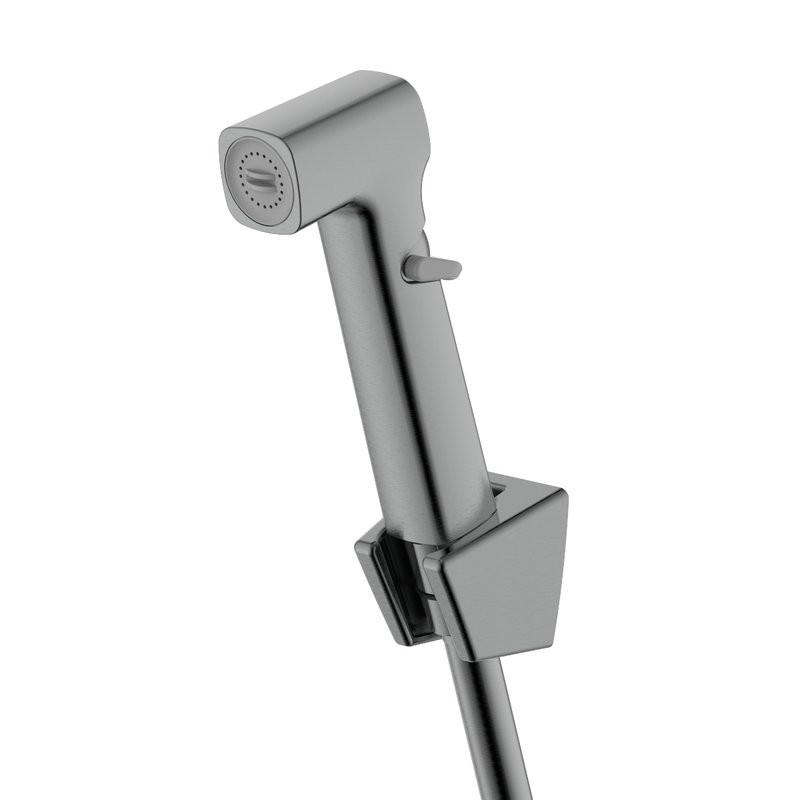 Смеситель для раковины AQUATEK Ника AQ1812BGM с гигиеническим душем, оружейная сталь