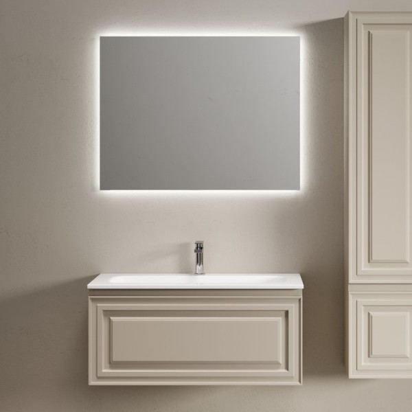 Мебель для ванной комнаты Sancos Very 90 подвесная, beige soft, раковина СN7019