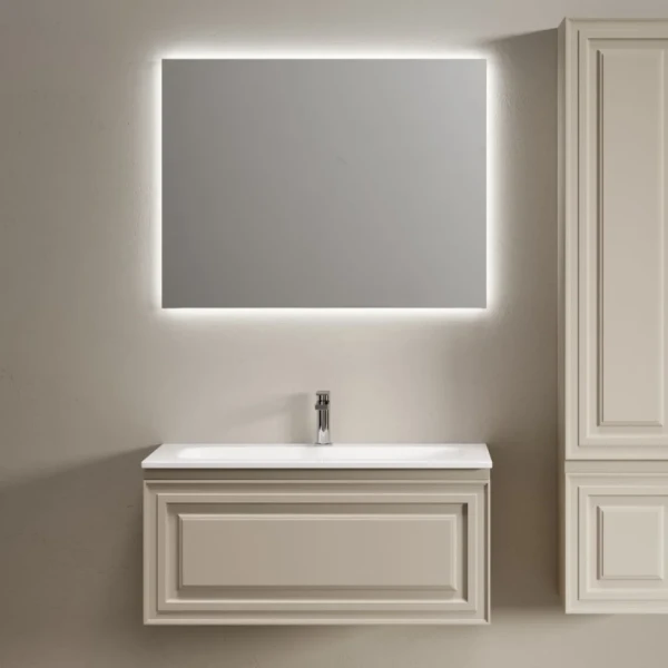 Мебель для ванной комнаты Sancos Very 90 подвесная, beige soft, раковина СN7019
