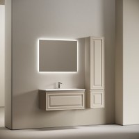 Мебель для ванной комнаты Sancos Very 90 подвесная, beige soft, раковина СN7019