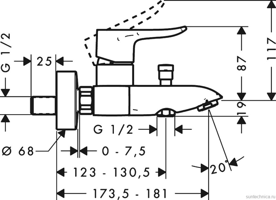 Комплект для ванной Hansgrohe Metris 31480000 + 31082000 + душевой гарнитур